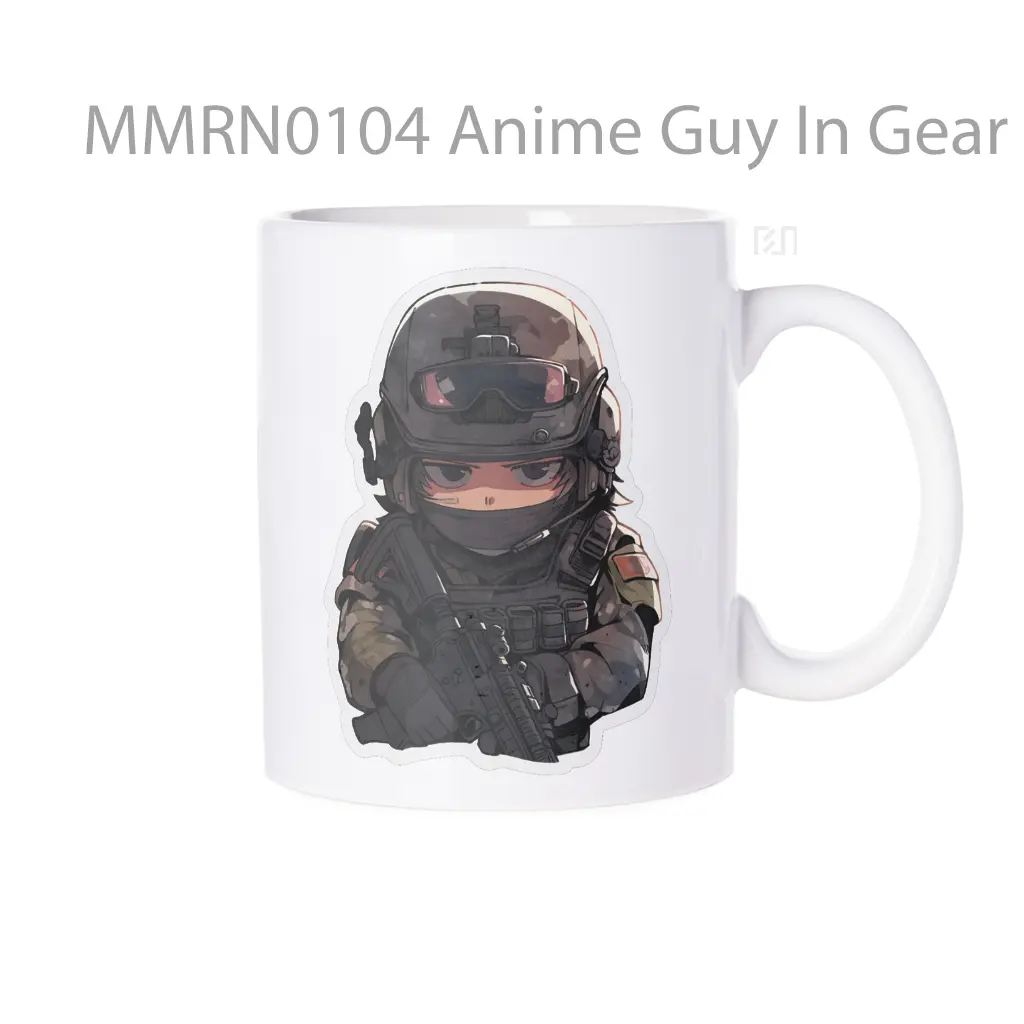 Anime Guy In Gear And Armed Gelas Keramik Mug