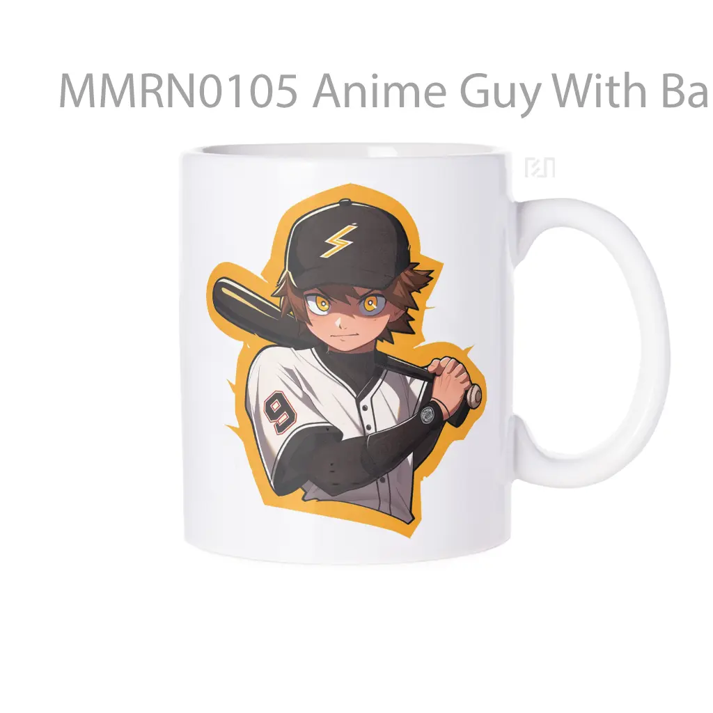 Anime Guy With Baseball Bat Gelas Keramik Mug