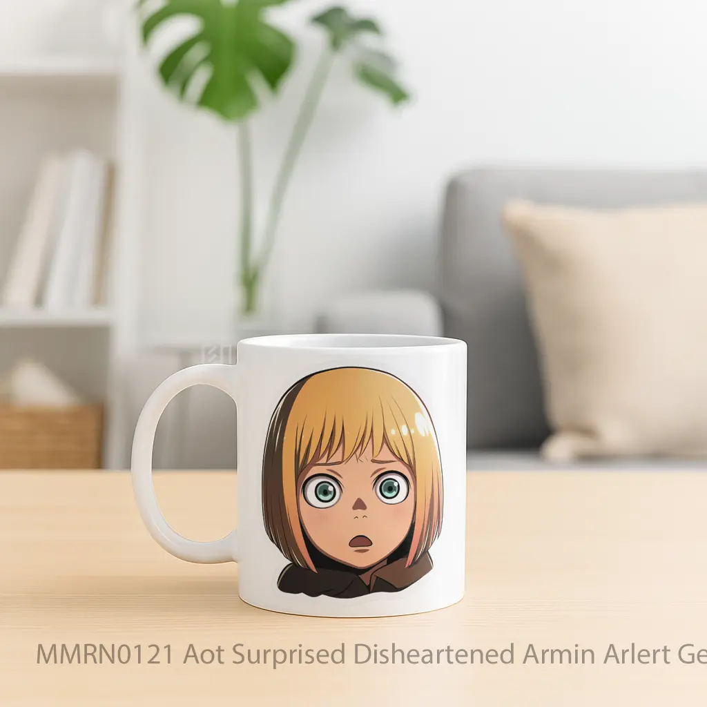 Aot Surprised Disheartened Armin Arlert Gelas Keramik Mug - Sudut 2
