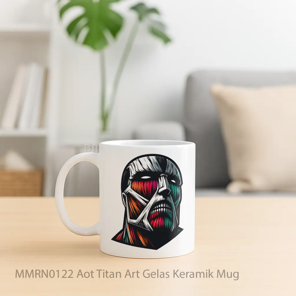 Aot Titan Art Gelas Keramik Mug - Sudut 2