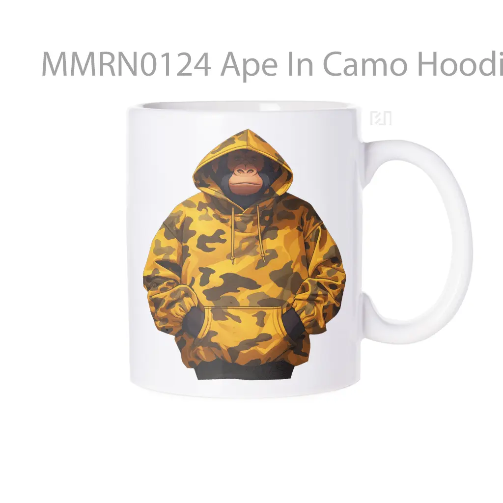 Ape In Camo Hoodie Gelas Keramik Mug