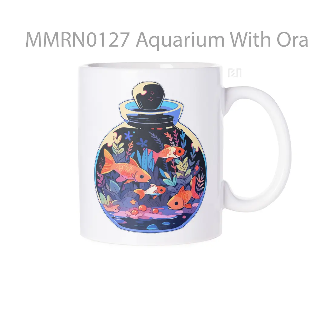 Aquarium With Orange Fish Gelas Keramik Mug