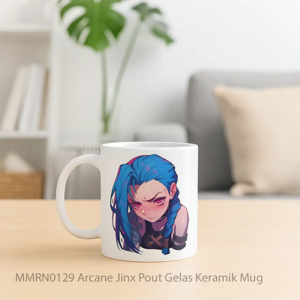 Arcane Jinx Pout Gelas Keramik Mug - Sudut 2