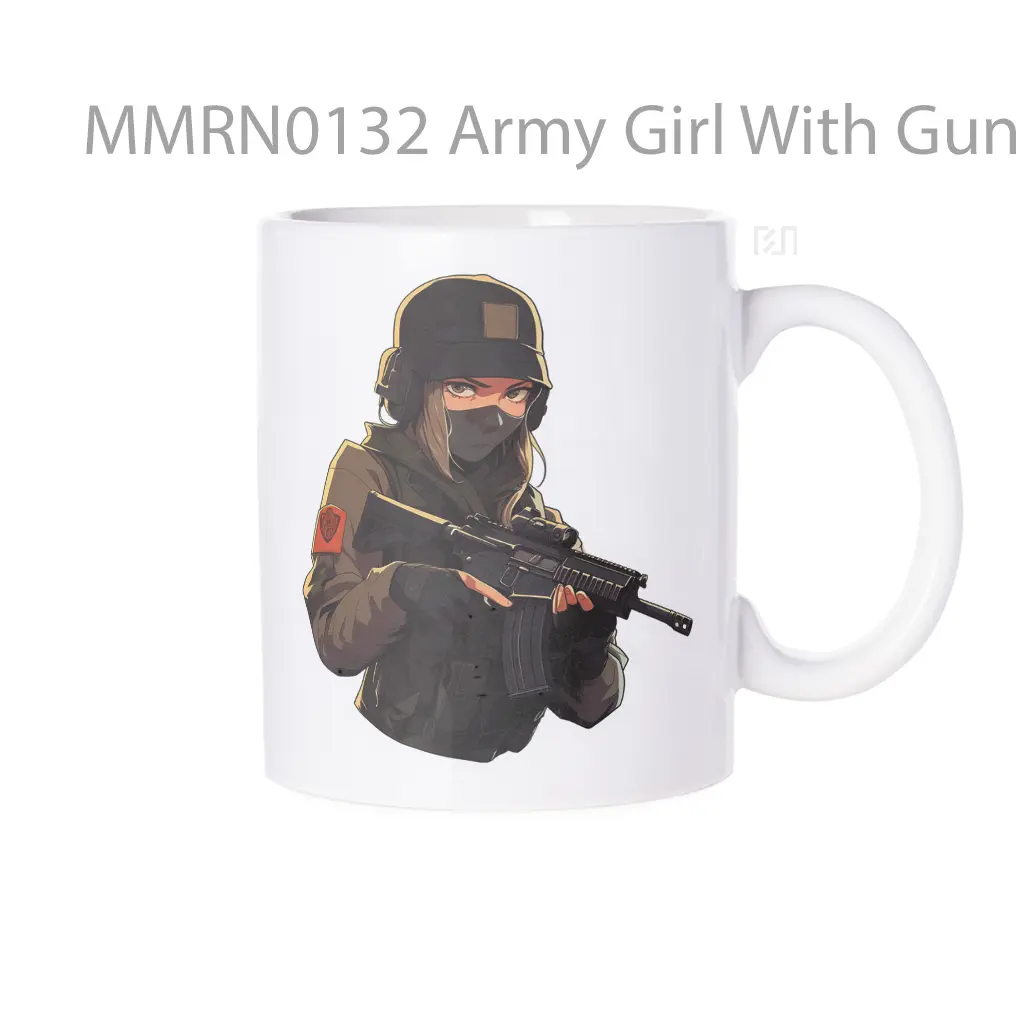 Army Girl With Guns Gelas Keramik Mug