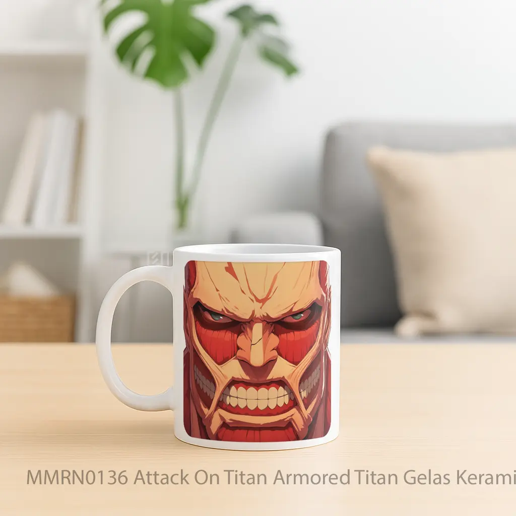 Attack On Titan Armored Titan Gelas Keramik Mug - Sudut 2
