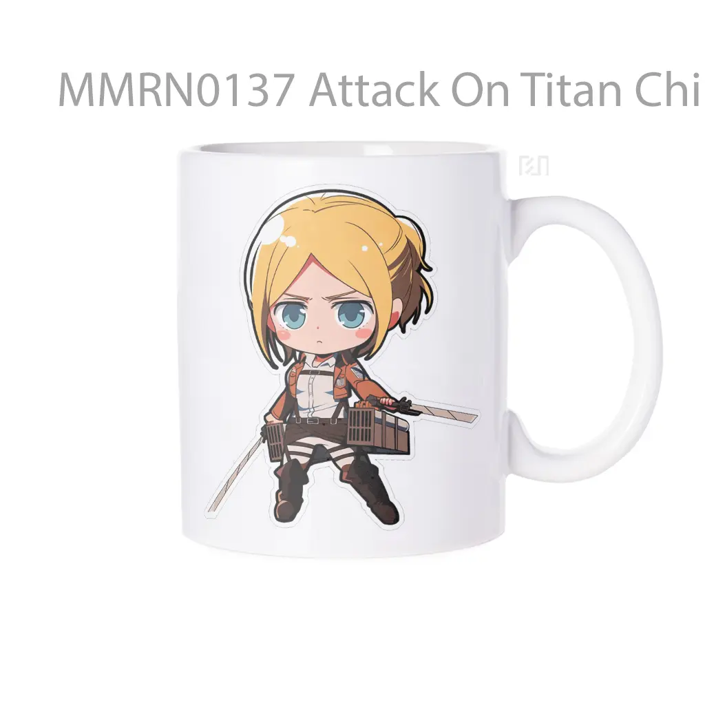 Attack On Titan Chibi Annie With Swords Gelas Keramik Mug