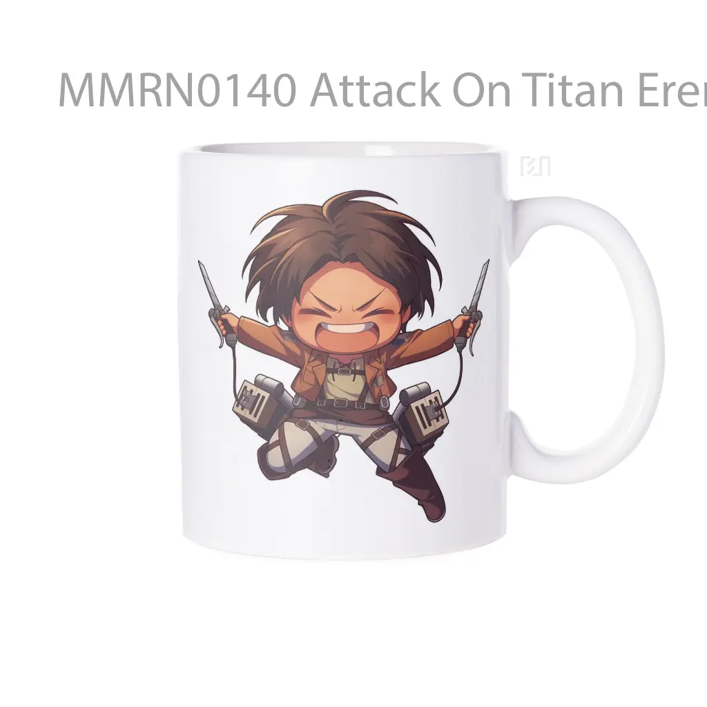 Attack On Titan Eren Fighting Cute Gelas Keramik Mug