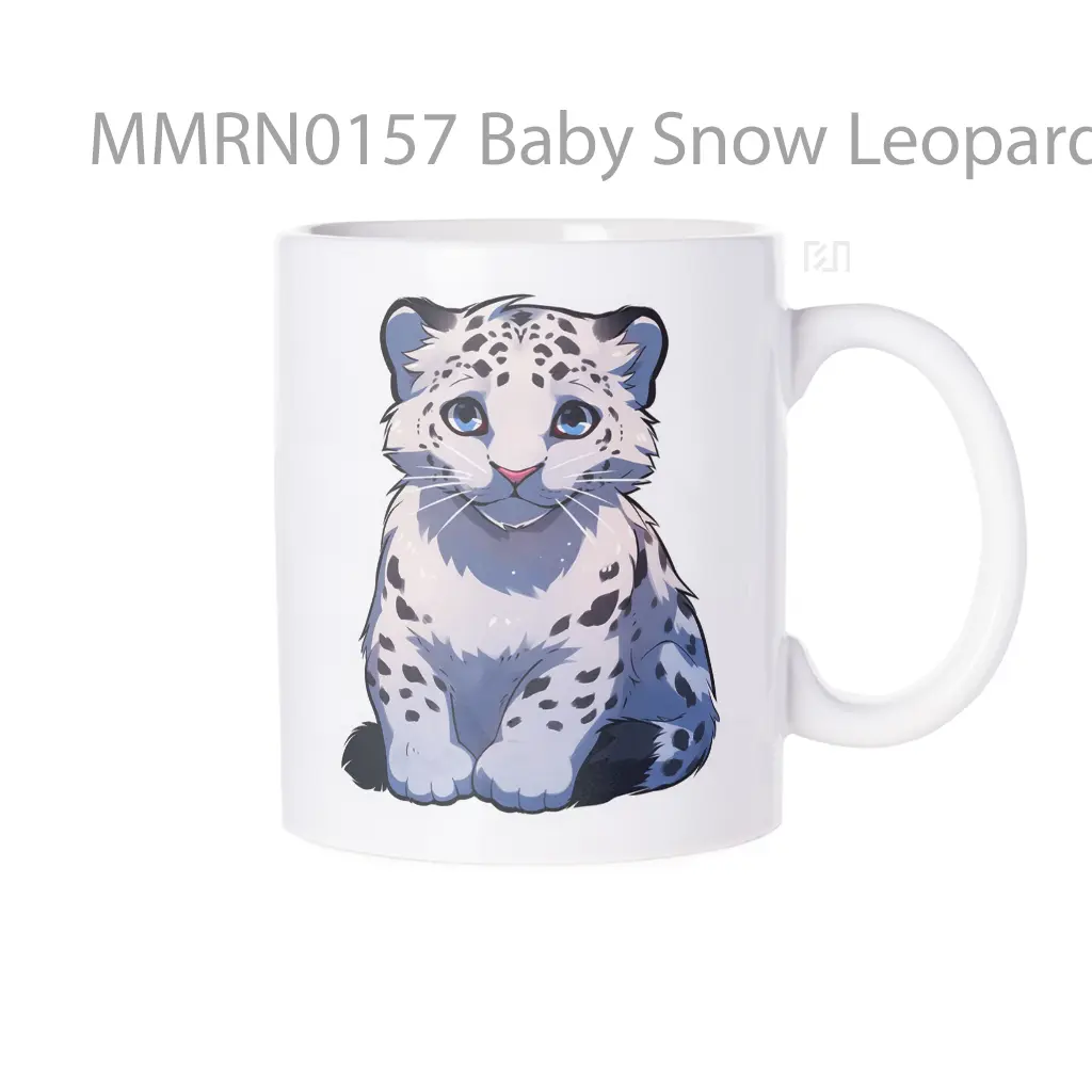 Baby Snow Leopard Aesthetic Gelas Keramik Mug