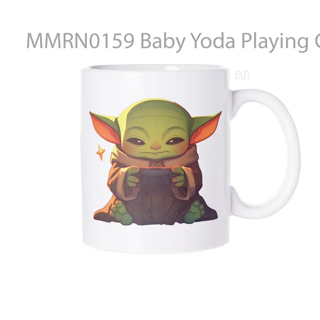Baby Yoda Playing Games Gelas Keramik Mug