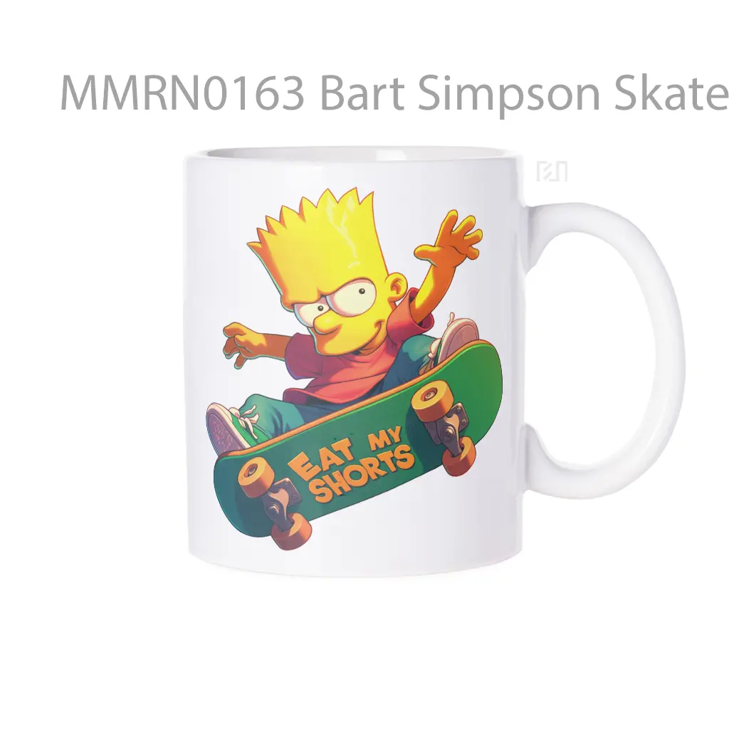 Bart Simpson Skateboard Gelas Keramik Mug