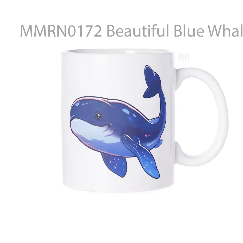 Beautiful Blue Whale Art Gelas Keramik Mug