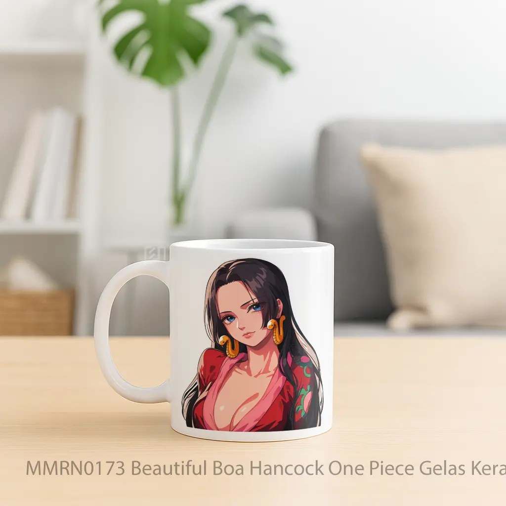 Beautiful Boa Hancock One Piece Gelas Keramik Mug - Sudut 2