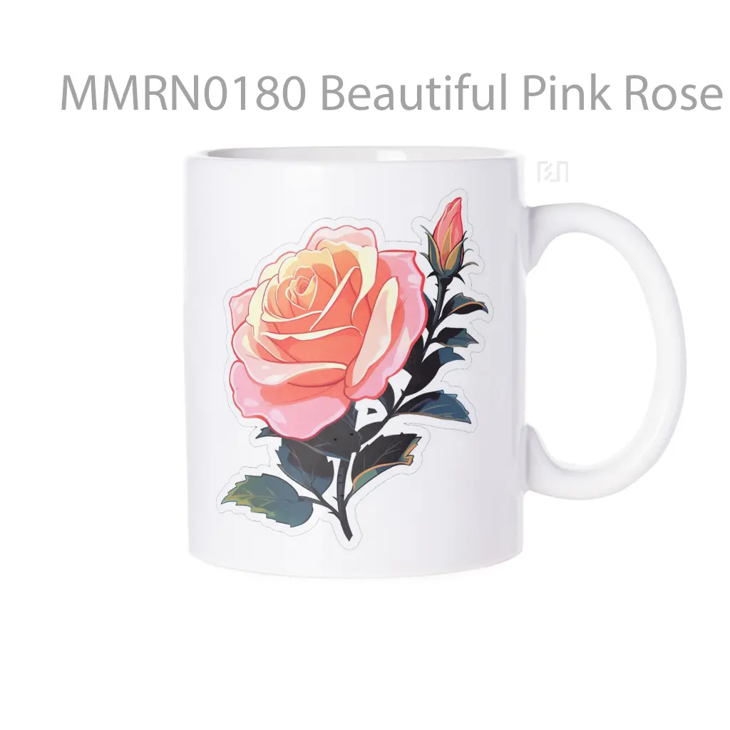 Beautiful Pink Rose Aesthetic Gelas Keramik Mug