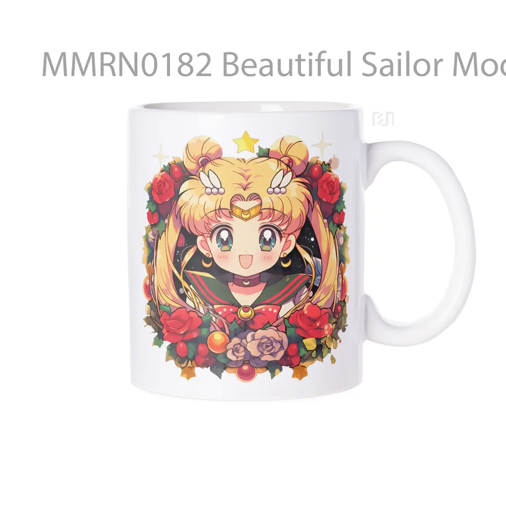 Beautiful Sailor Moon In Flowers Gelas Keramik Mug