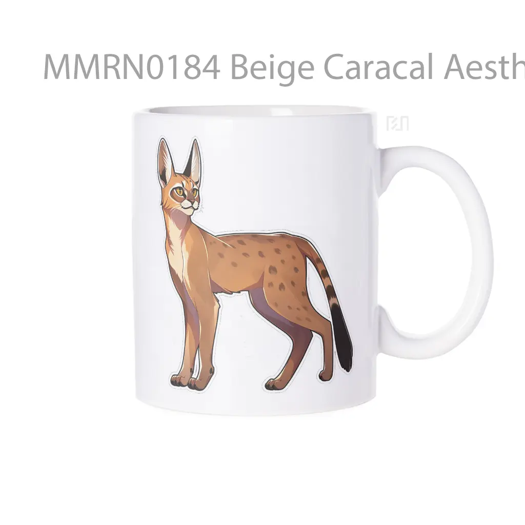Beige Caracal Aesthetic Gelas Keramik Mug