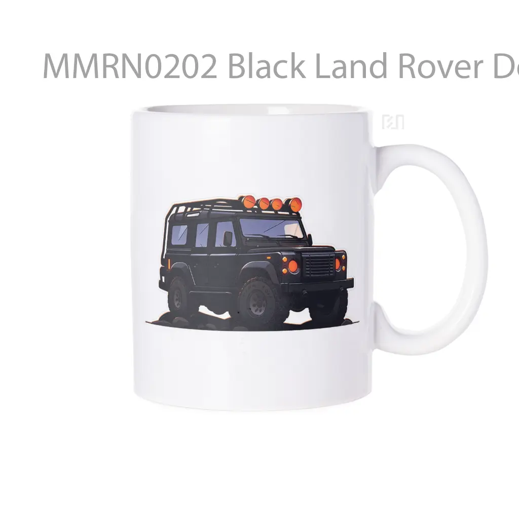 Black Land Rover Defender Gelas Keramik Mug