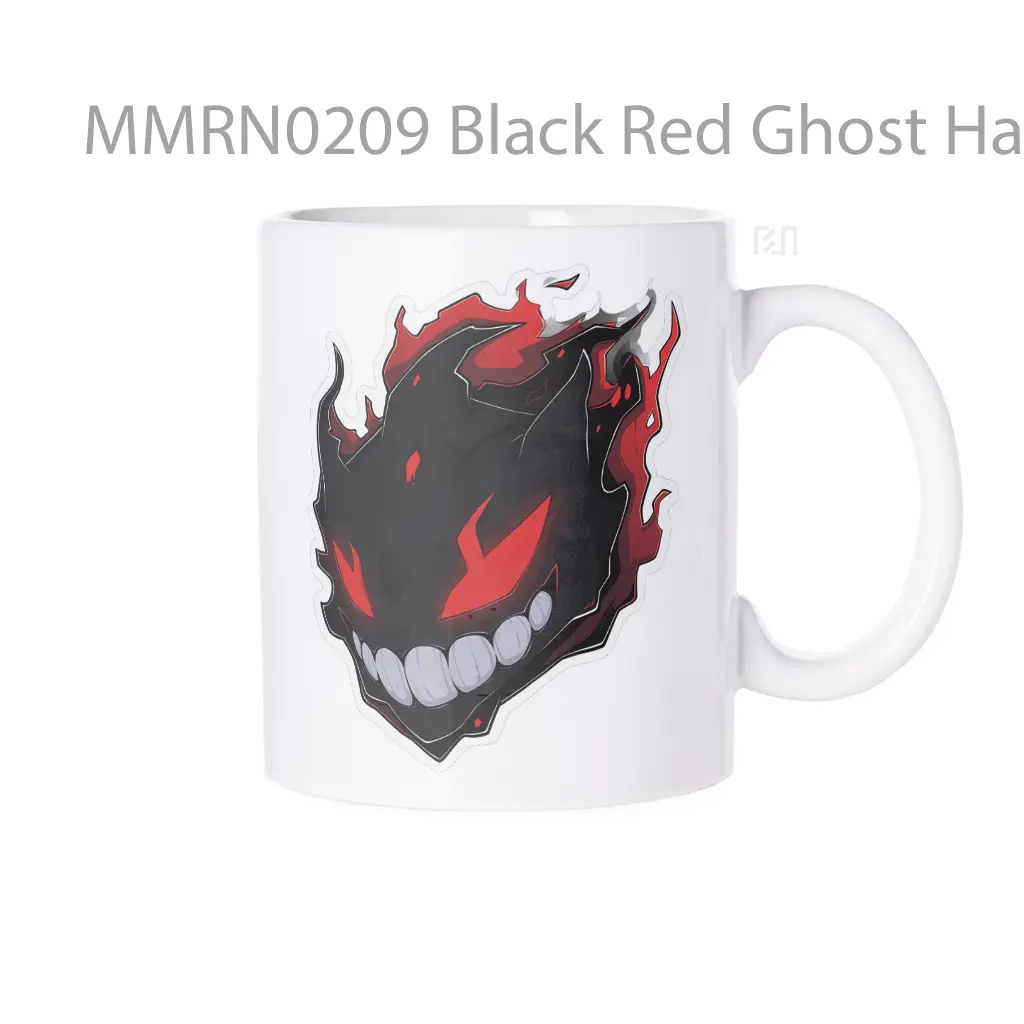 Black Red Ghost Halloween Gelas Keramik Mug