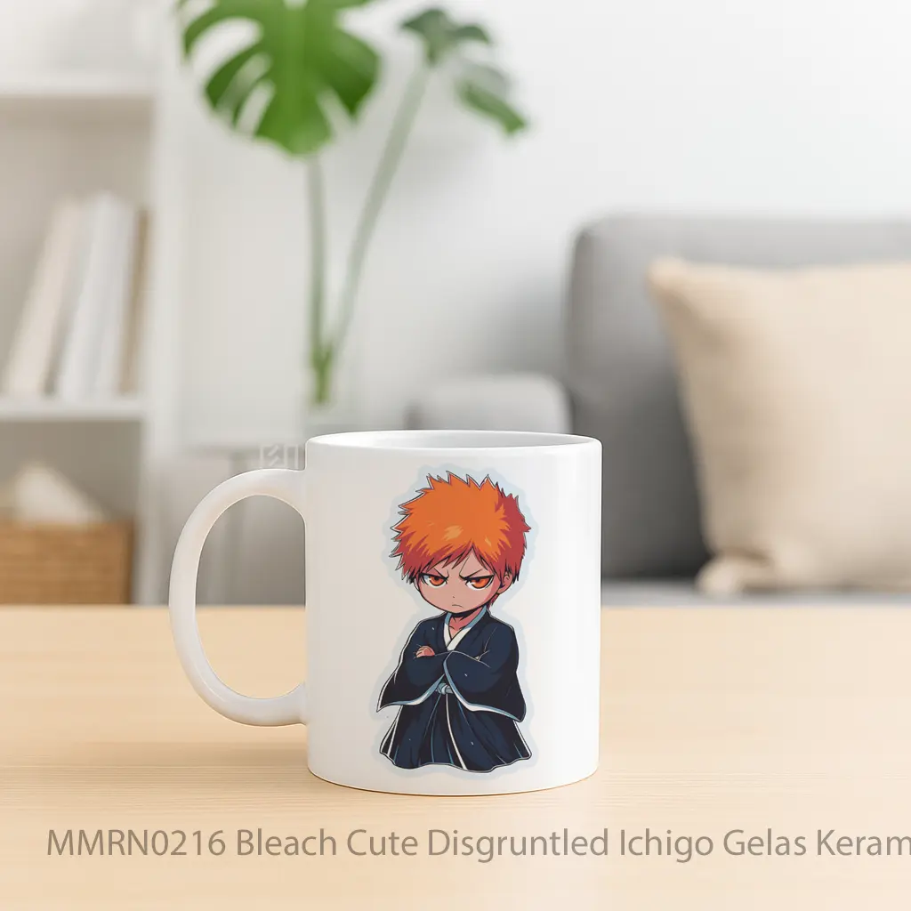 Bleach Cute Disgruntled Ichigo Gelas Keramik Mug - Sudut 2