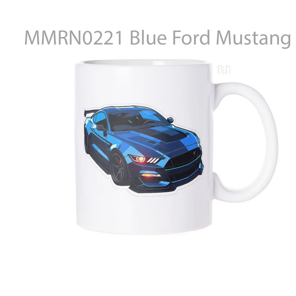 Blue Ford Mustang Gelas Keramik Mug