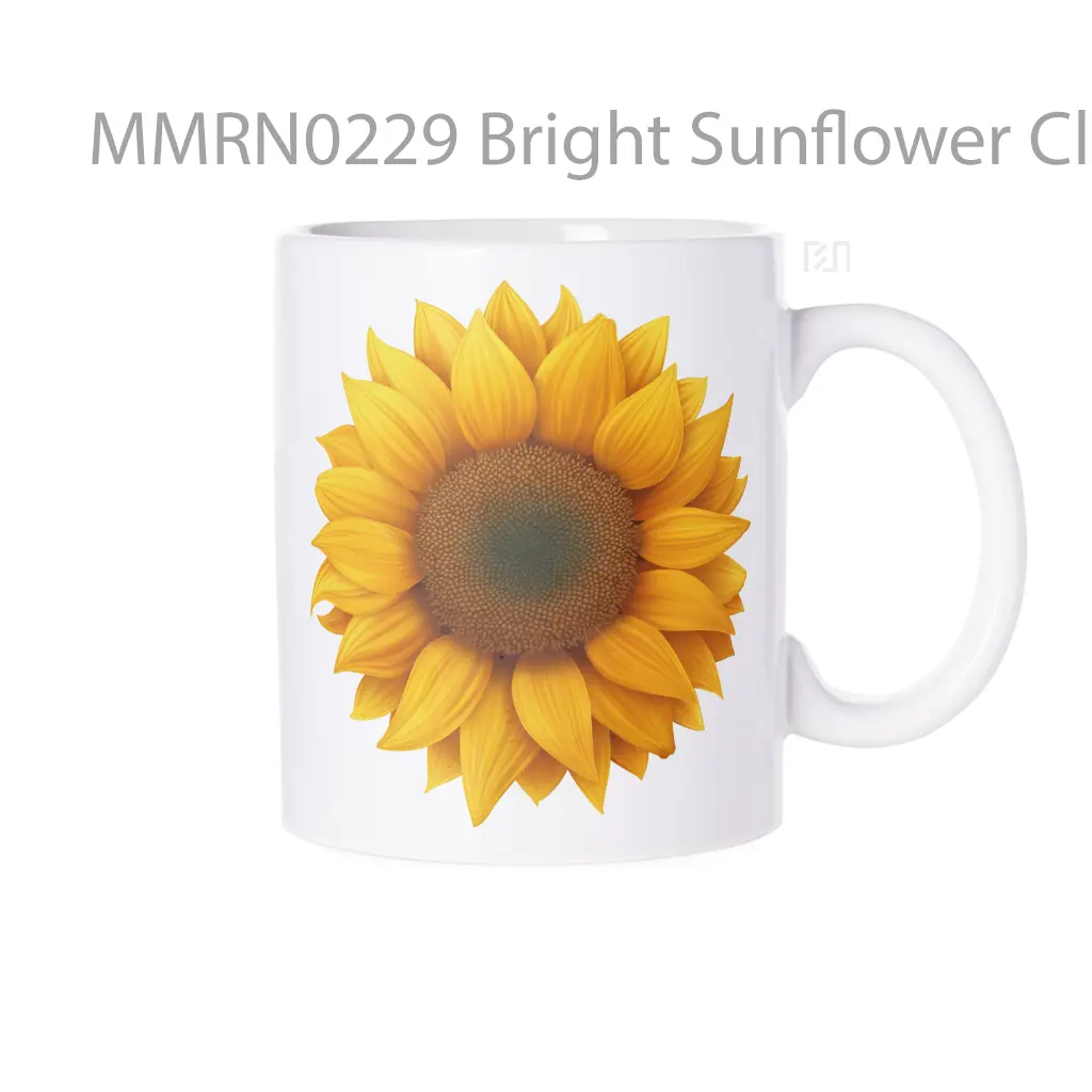 Bright Sunflower Clipart Gelas Keramik Mug