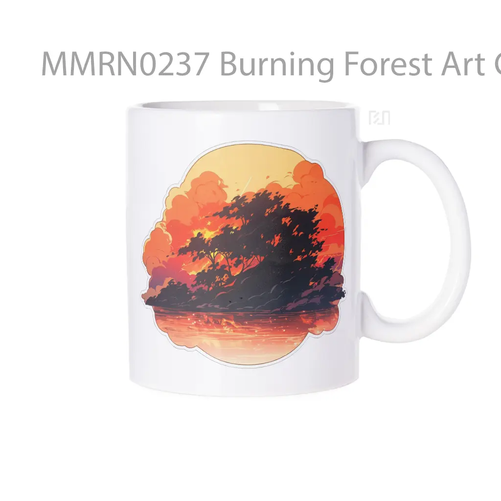 Burning Forest Art Gelas Keramik Mug