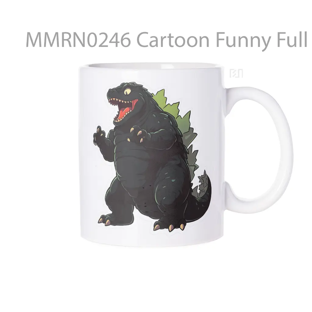 Cartoon Funny Full Length Godzilla Gelas Keramik Mug