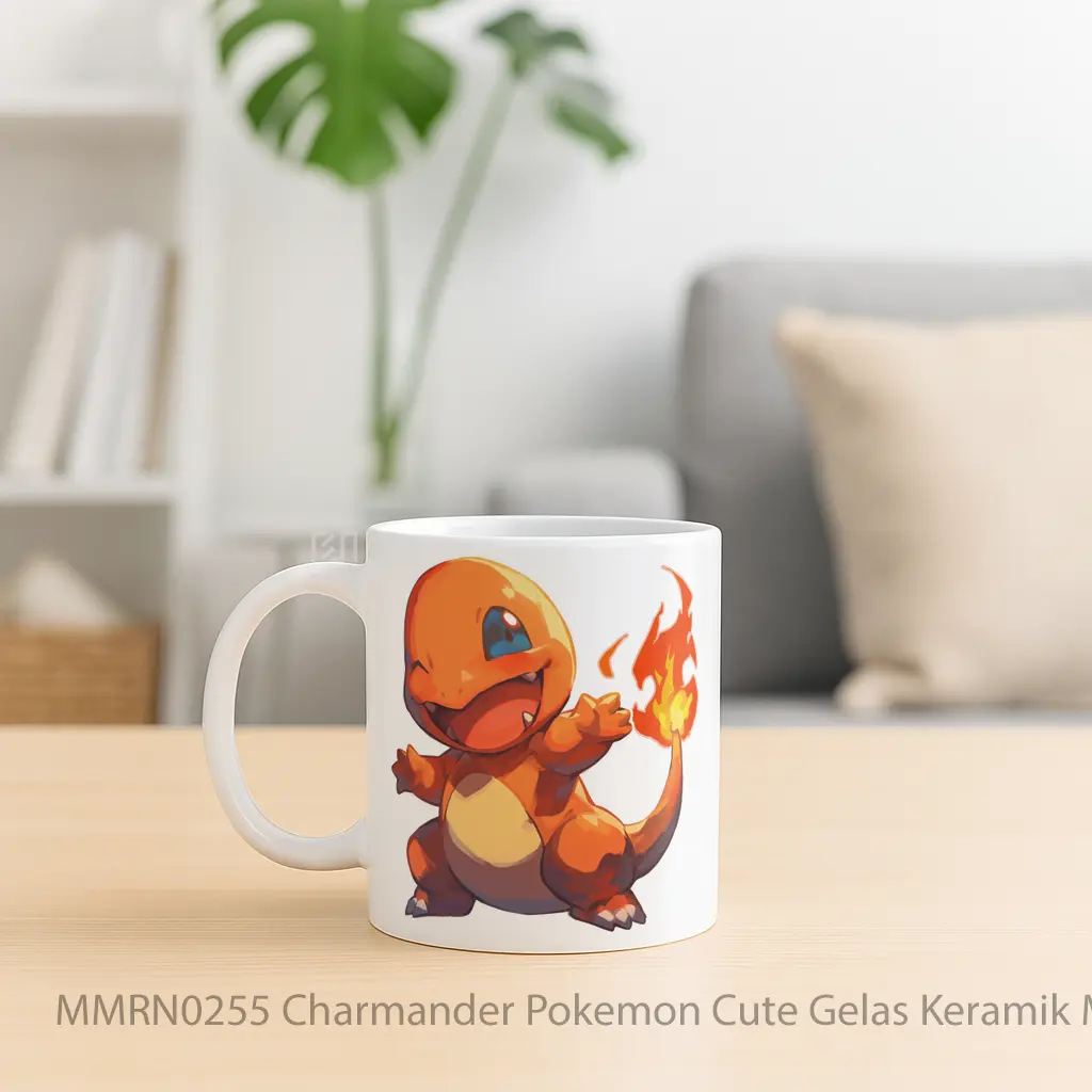 Charmander Pokemon Cute Gelas Keramik Mug - Sudut 2