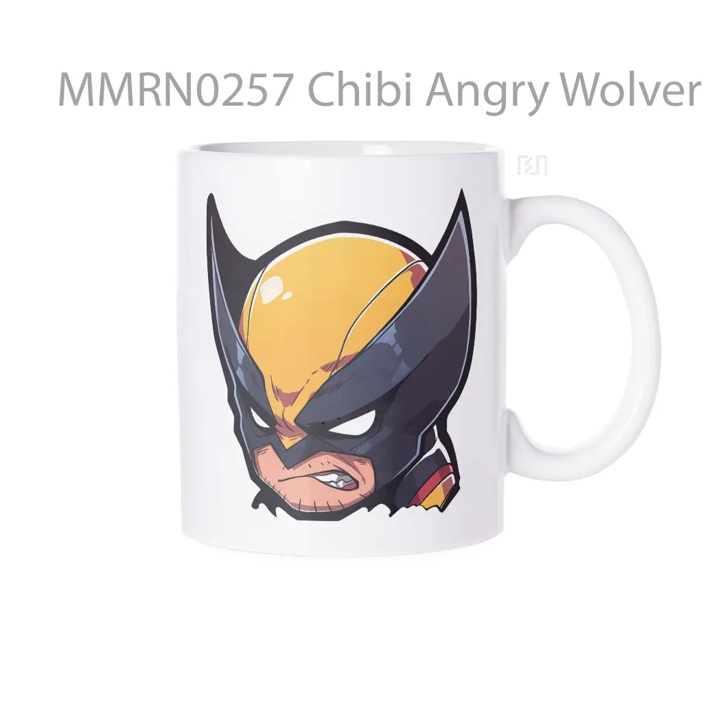 Chibi Angry Wolverine X Men Gelas Keramik Mug