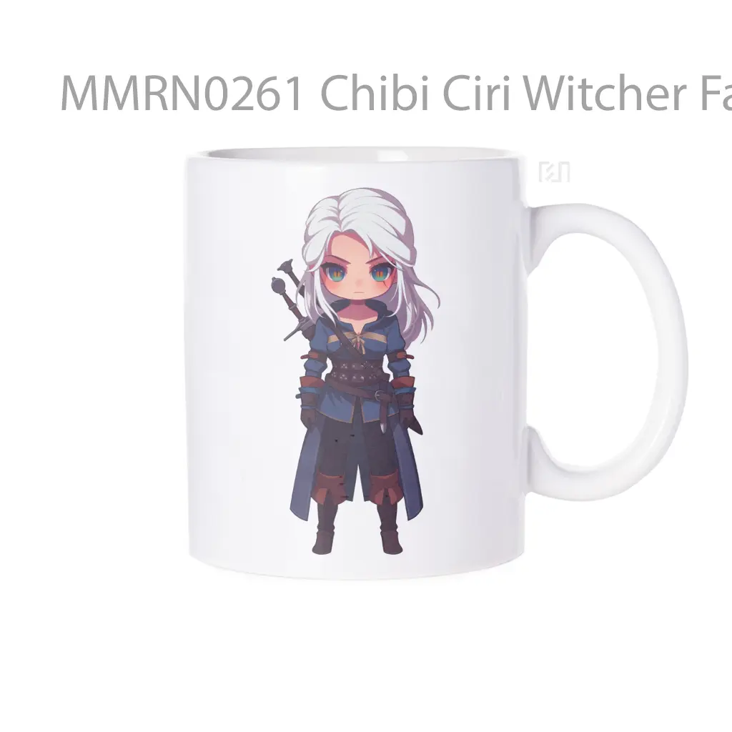 Chibi Ciri Witcher Fantasy Clipart Gelas Keramik Mug