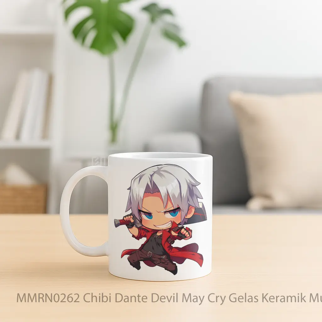 Chibi Dante Devil May Cry Gelas Keramik Mug - Sudut 2