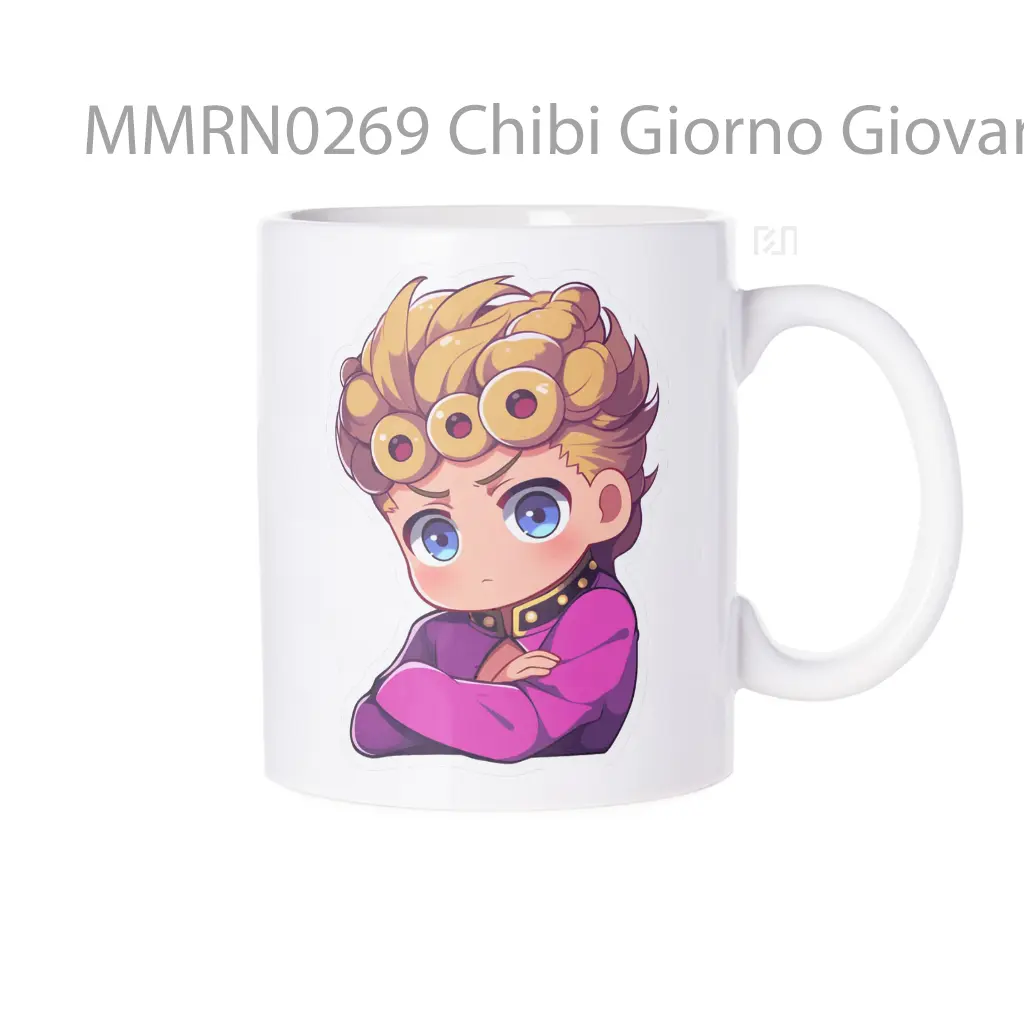 Chibi Giorno Giovanna Crossed Arms Gelas Keramik Mug