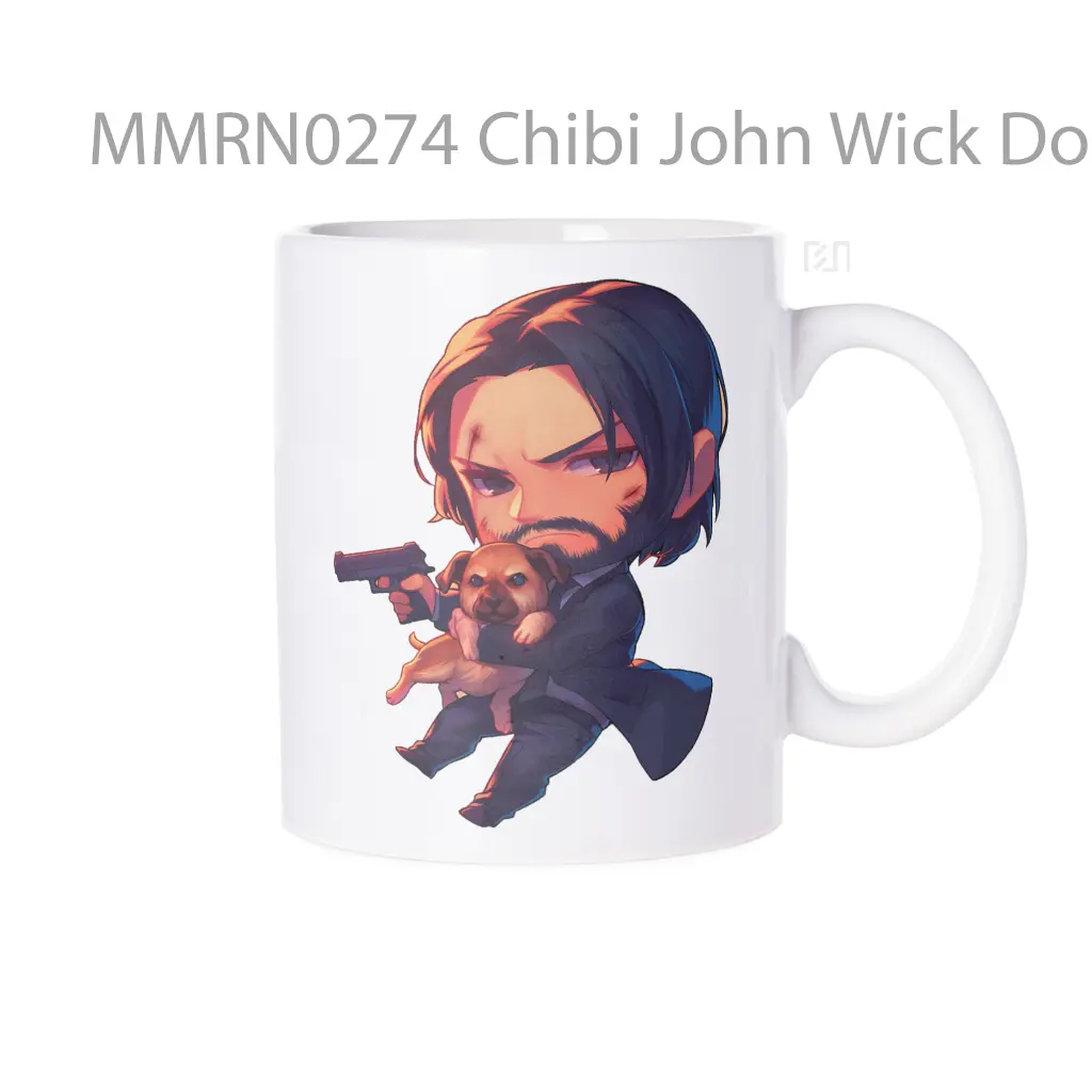 Chibi John Wick Doggo Gelas Keramik Mug