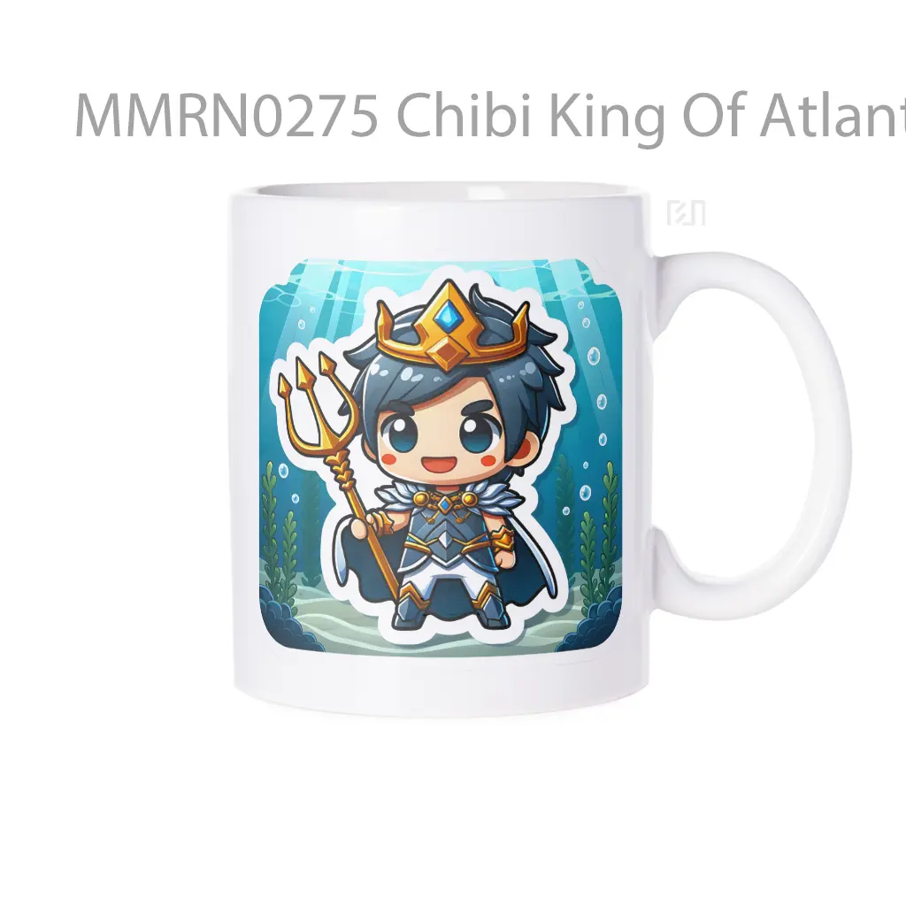 Chibi King Of Atlantis With Trident Gelas Keramik Mug