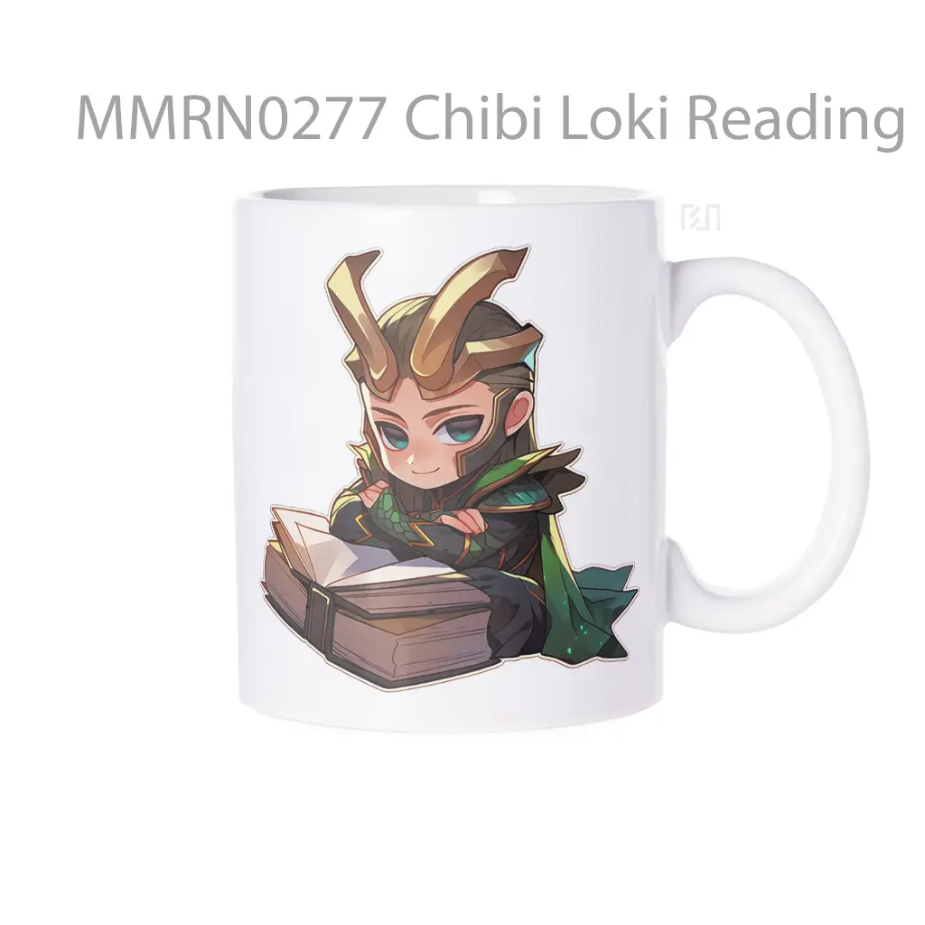 Chibi Loki Reading Book Gelas Keramik Mug
