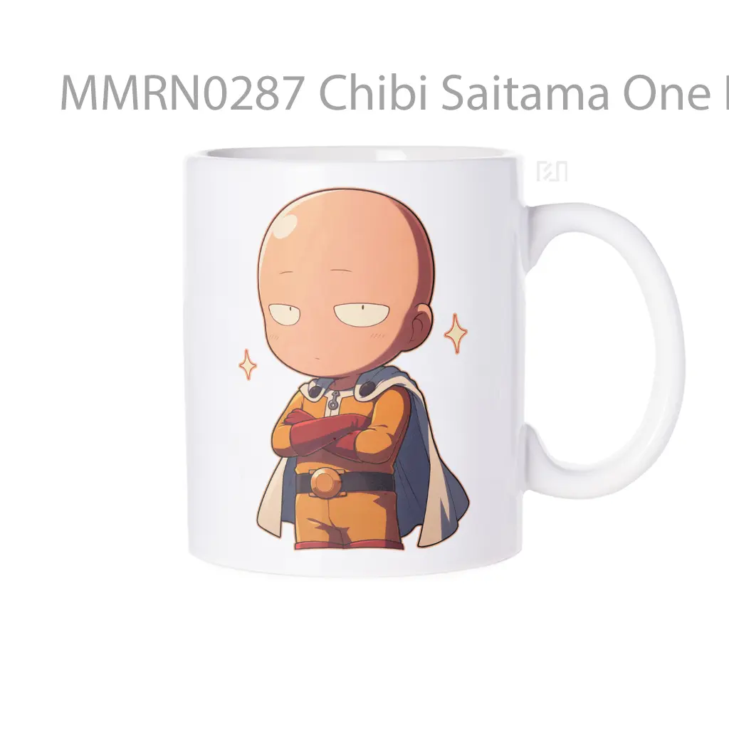 Mug Keramik Premium SNI - Chibi Saitama One Punch Man Gelas Keramik Mug