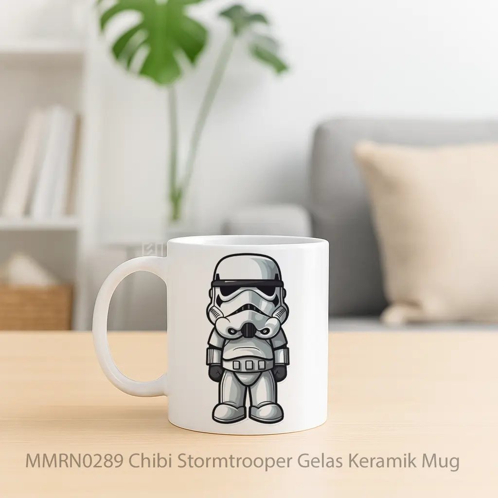 Chibi Stormtrooper Gelas Keramik Mug - Sudut 2
