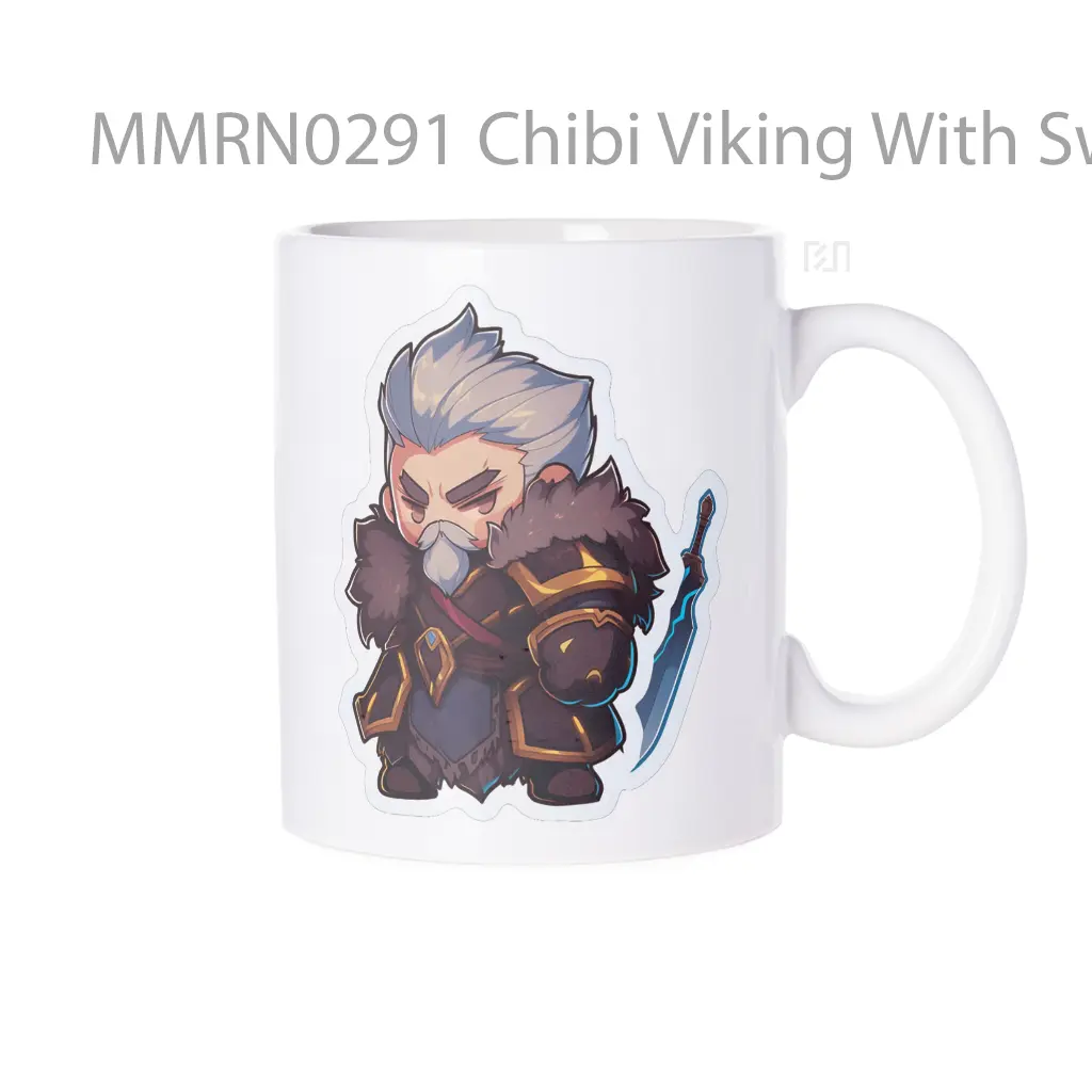 Chibi Viking With Sword Gelas Keramik Mug