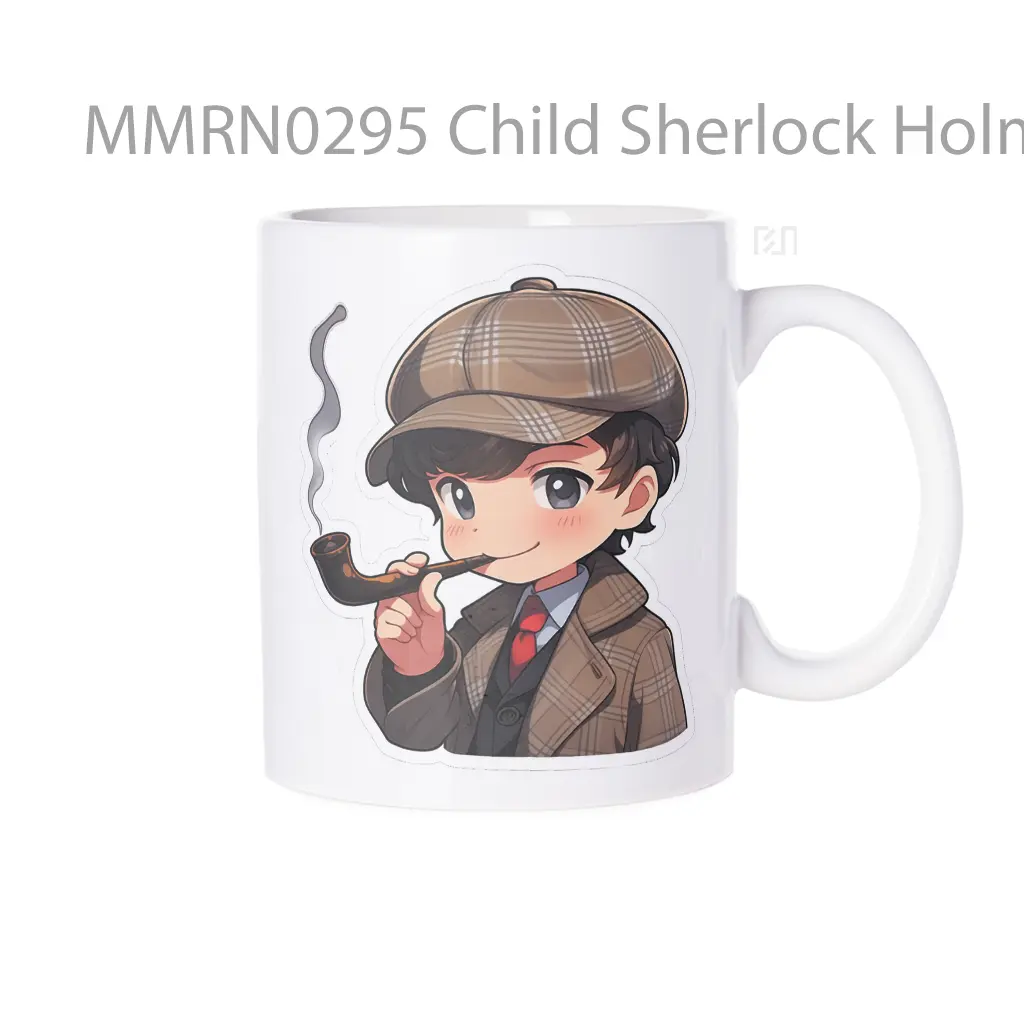 Child Sherlock Holmes With Pipe Gelas Keramik Mug