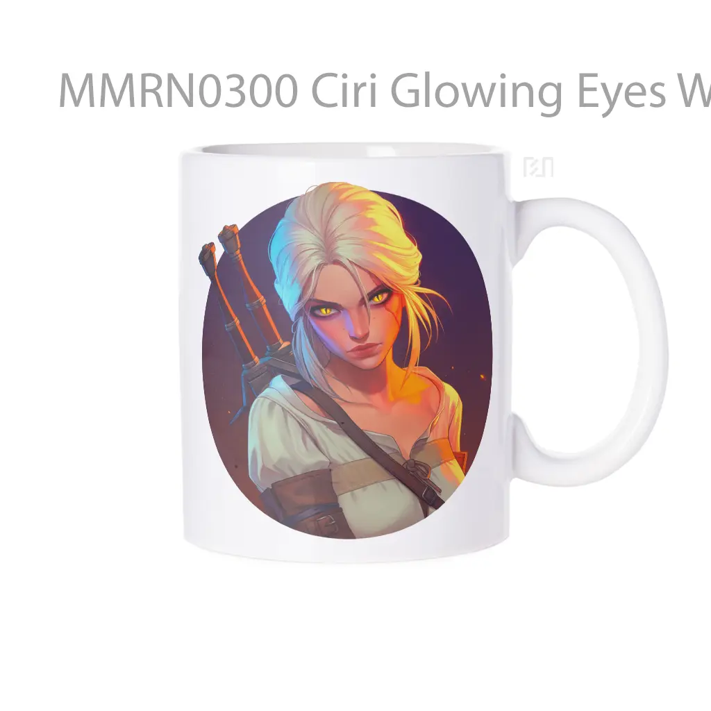 Ciri Glowing Eyes Witcher Gelas Keramik Mug