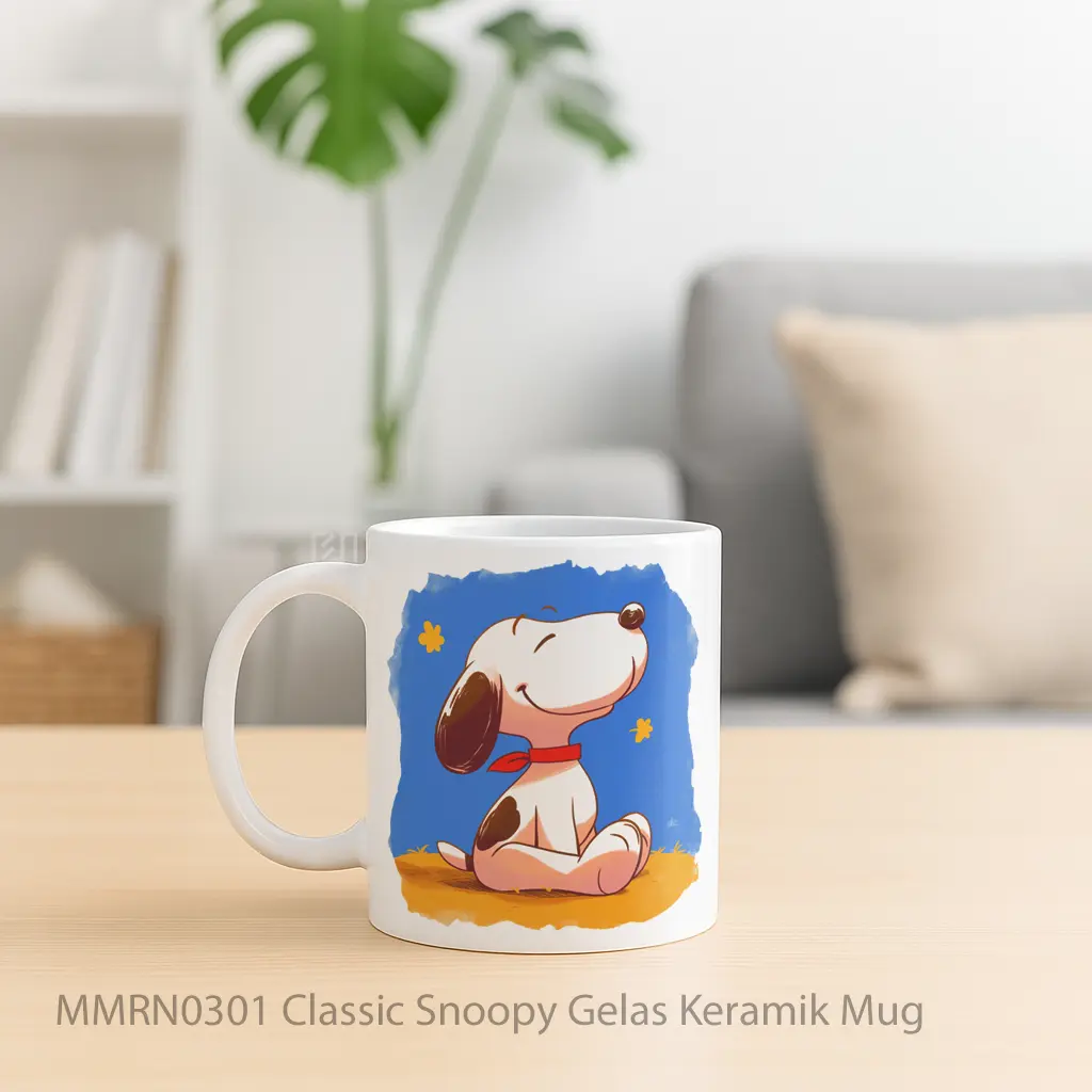 Classic Snoopy Gelas Keramik Mug - Sudut 2