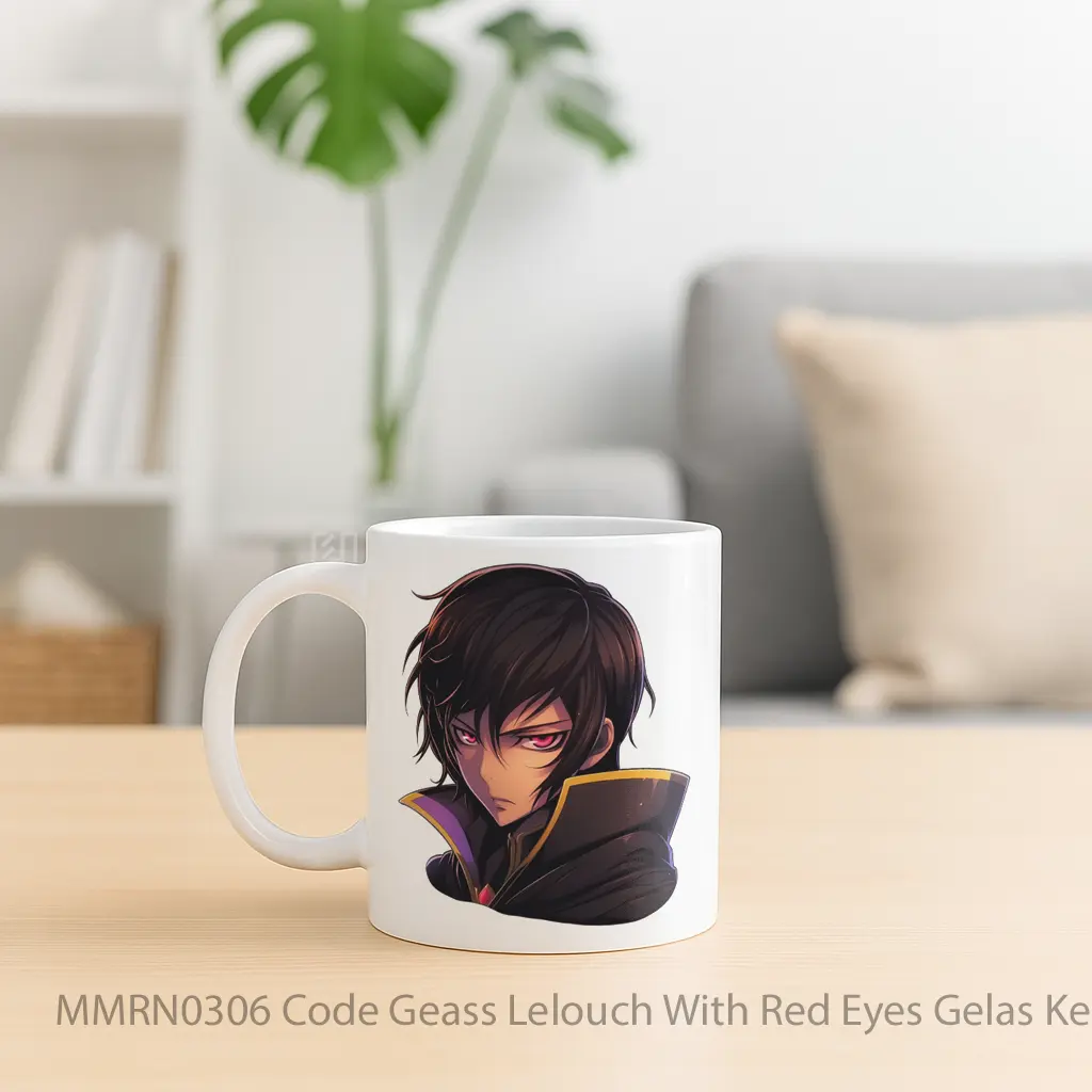 Code Geass Lelouch With Red Eyes Gelas Keramik Mug - Sudut 2