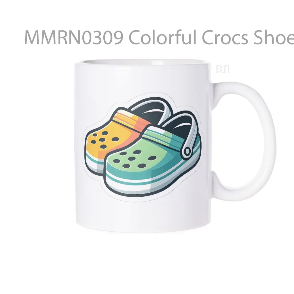 Colorful Crocs Shoes Gelas Keramik Mug