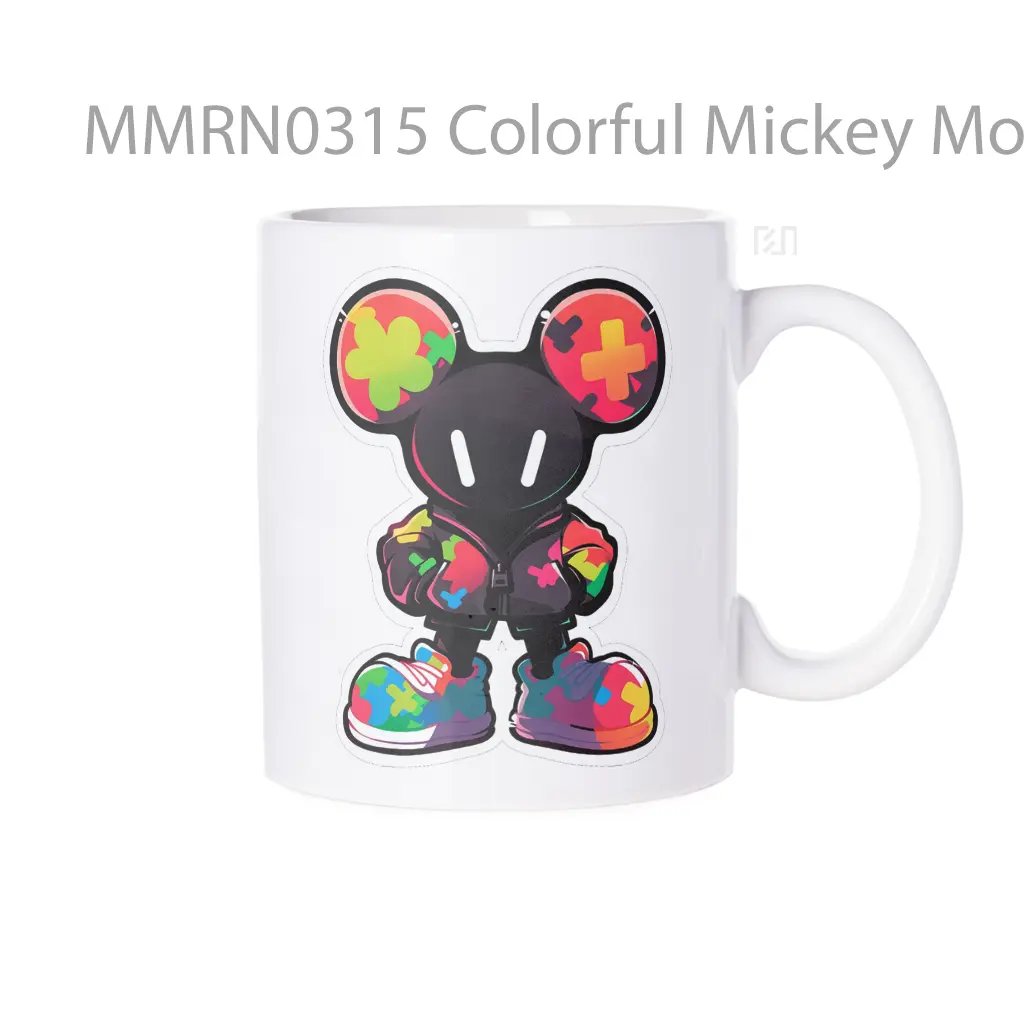 Colorful Mickey Mouse Style Gelas Keramik Mug