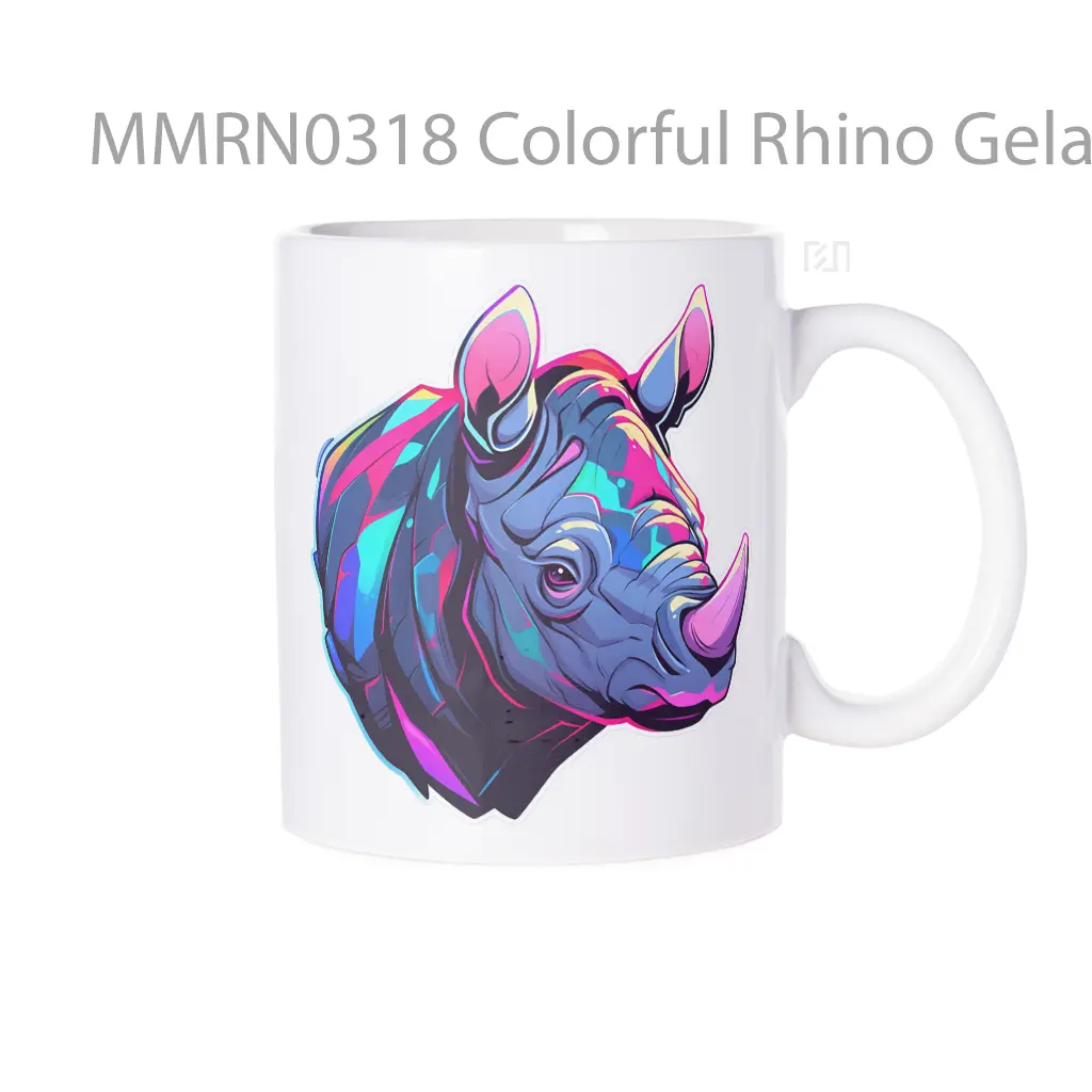 Colorful Rhino Gelas Keramik Mug