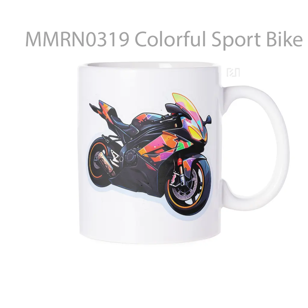 Colorful Sport Bike Gelas Keramik Mug