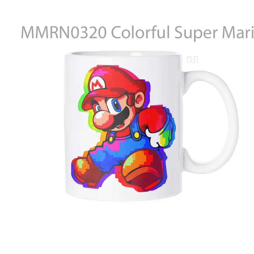 Colorful Super Mario Pixel Gelas Keramik Mug
