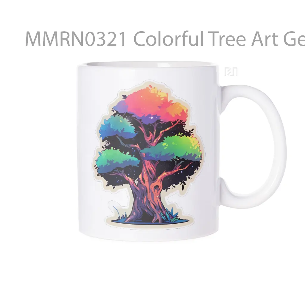 Colorful Tree Art Gelas Keramik Mug