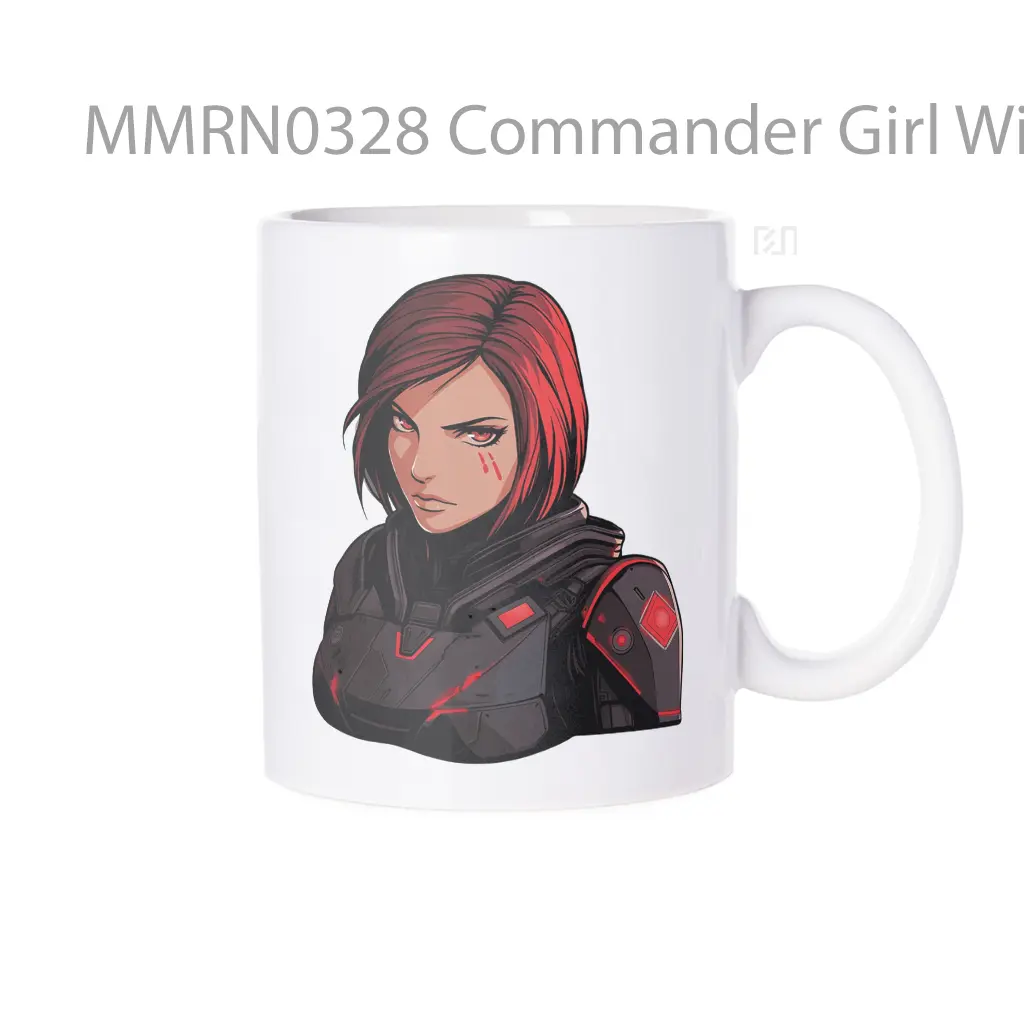 Commander Girl With Red Eyes Gelas Keramik Mug