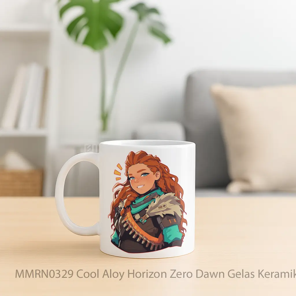 Cool Aloy Horizon Zero Dawn Gelas Keramik Mug - Sudut 2