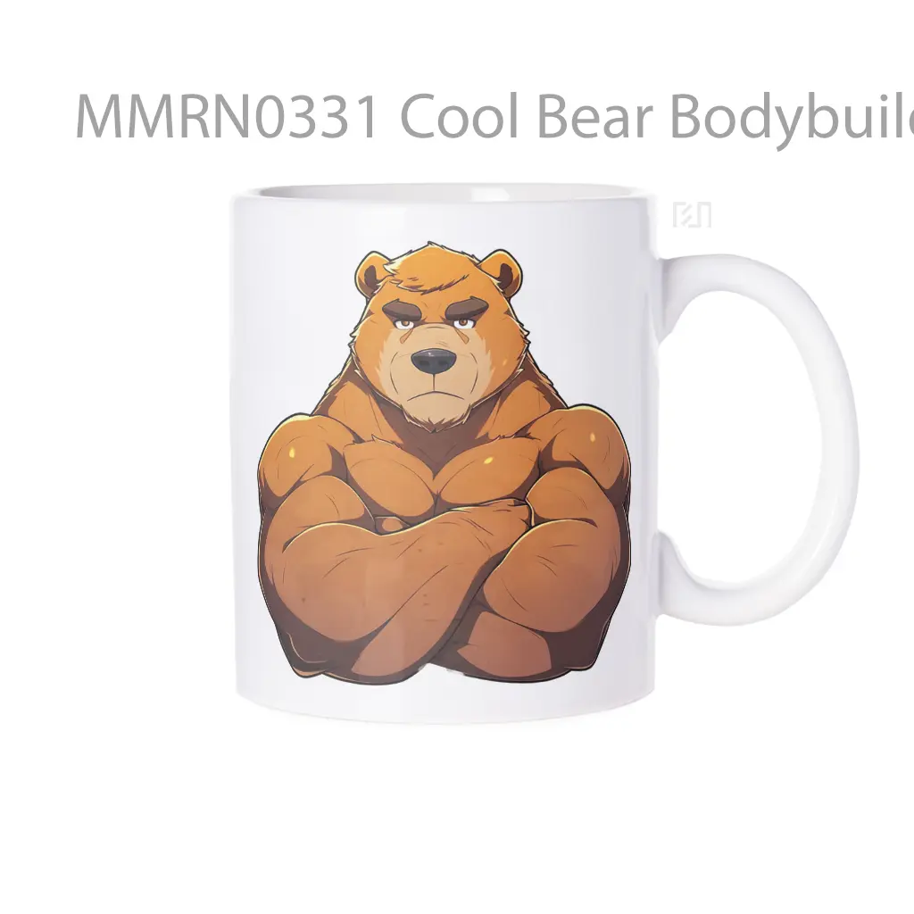 Cool Bear Bodybuilder Gelas Keramik Mug